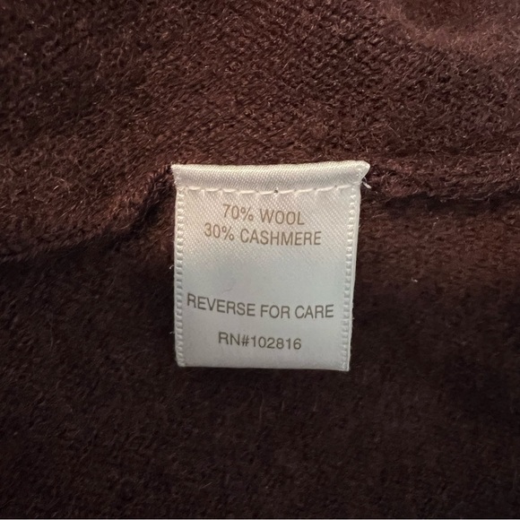 Garnet Hill Rich Burgundy Turtleneck Sweater - Picture 4 of 5